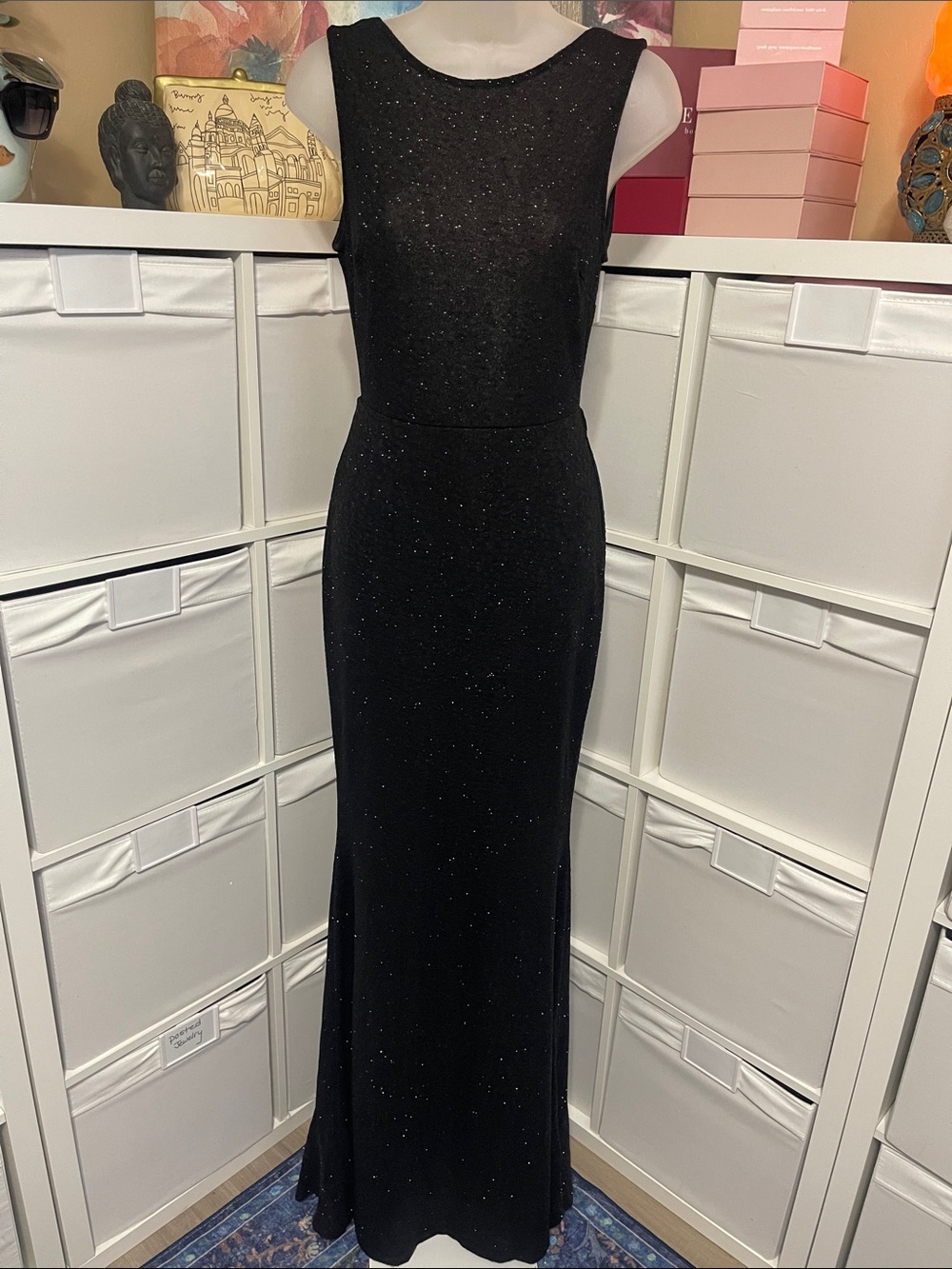 Lovely Day Black Sparkle Maxi Dress